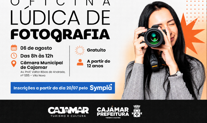 Cajamar recebe Oficina Lúdica de Fotografia com inscrições abertas