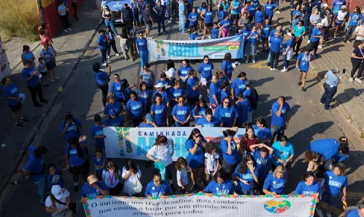 Caminhada Abril Azul mobiliza Cajamar em prol da inclusão e do respeito