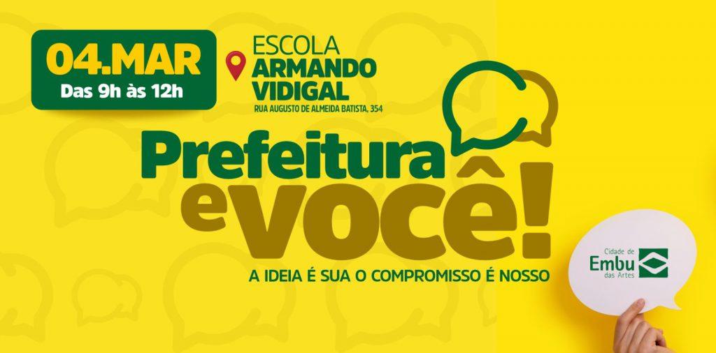 Projeto “Prefeitura e Você” acolherá propostas da população a partir de 4/3