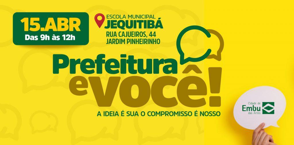 Pinheirinho e região recebe o Prefeitura e Você neste sábado, 15/4