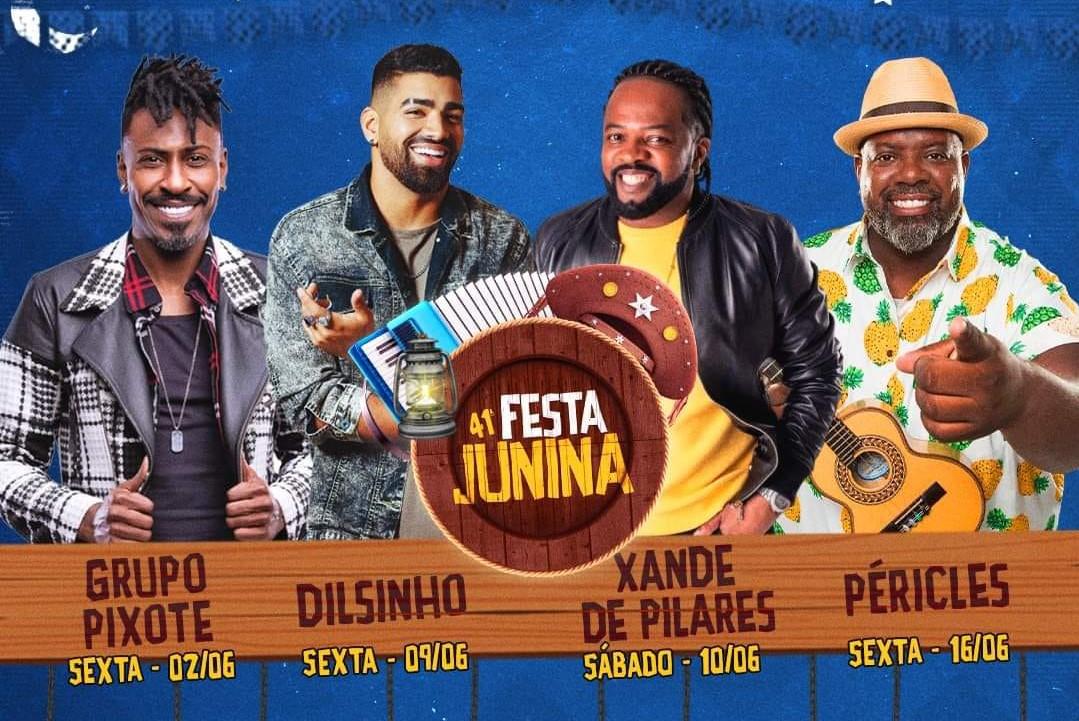 41ª Festa Junina de Jandira terá shows de Pixote, Dilsinho, Xande de Pilares, Péricles e muito mais