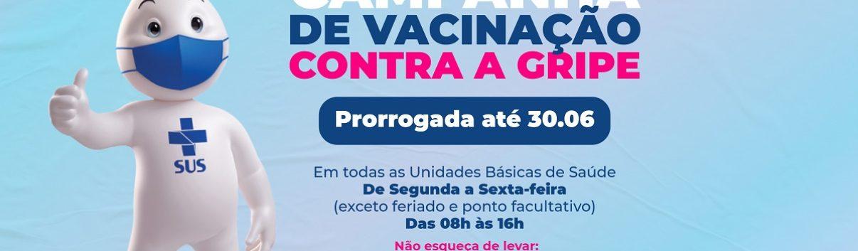 CAMPANHA DE VACINAÇÃO CONTRA GRIPE É PRORROGADA ATÉ 30/06 EM TABOÃO DA SERRA