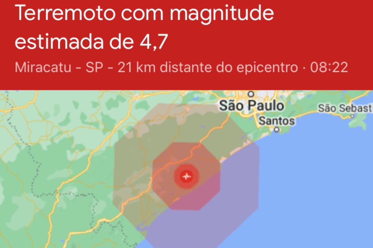 USP confirma tremor de terra de escala 4,7 em SP