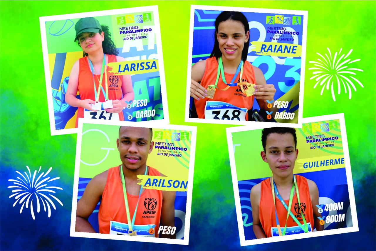 Atletismo paralímpico de Santana de Parnaíba conquista medalhas no meeting no Rio