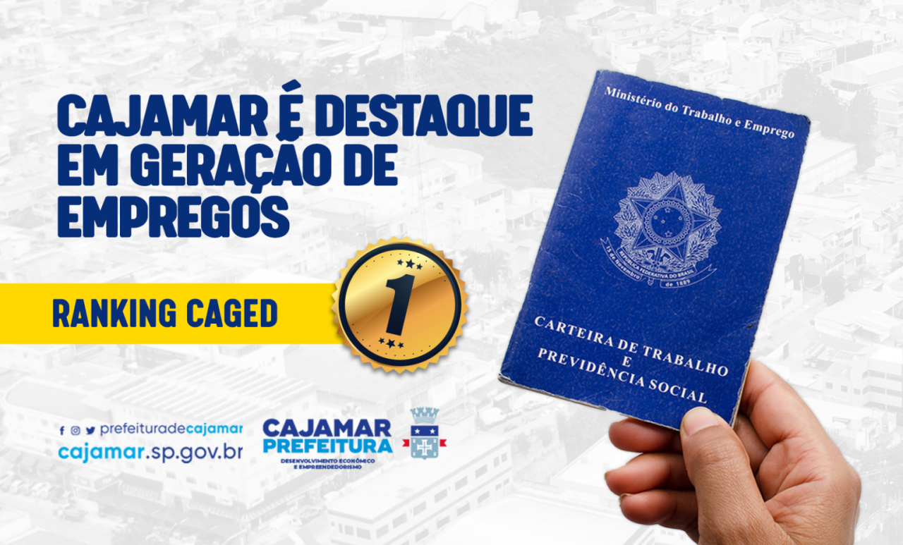 Cajamar se destaca no novo CAGED como líder em geração de empregos entre as cidades de até 100 mil habitantes
