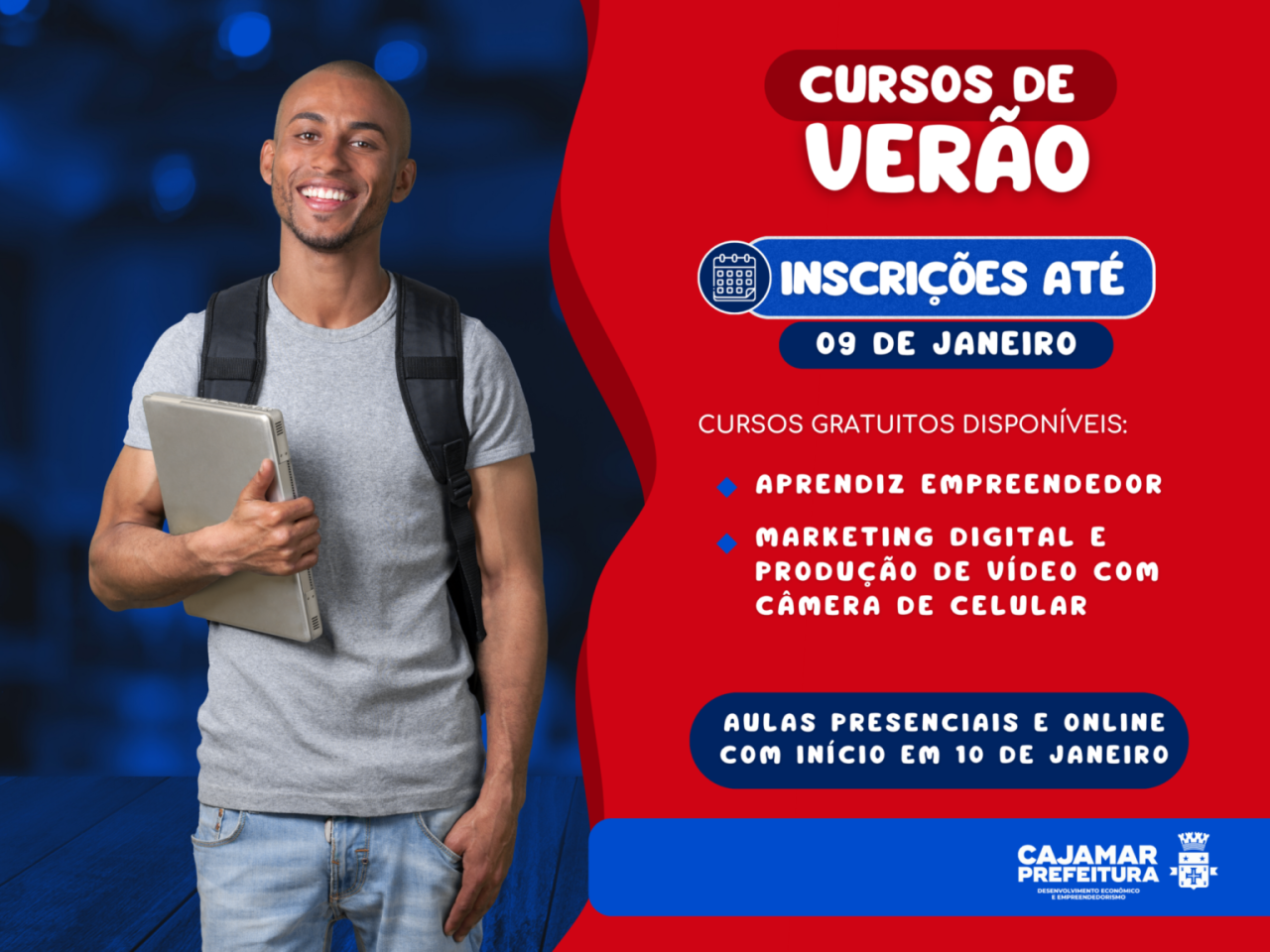 Inscreva-se nos cursos gratuitos de verão da Secretaria de Desenvolvimento Econômico e Empreendedorismo!