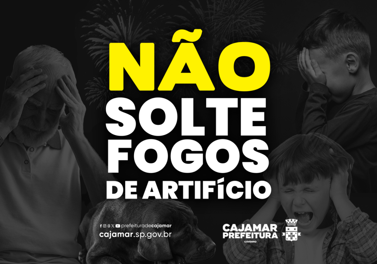 Prefeitura retoma campanha de conscientização sobre a queima de fogos de artifício durante festas de fim de ano