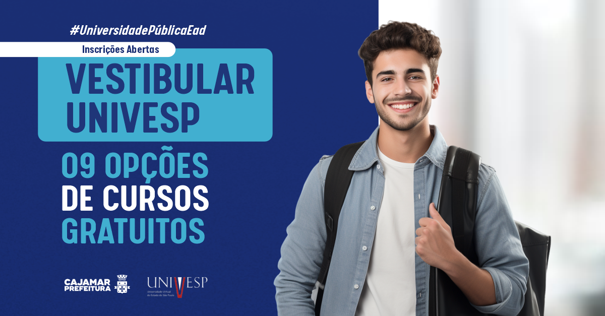 Inscreva-se no Vestibular da Univesp! 66 vagas gratuitas para Cajamar