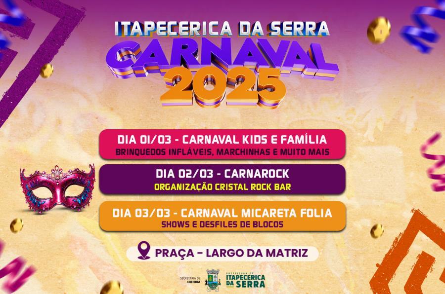O Carnaval 2025 em Itapecerica da Serra está chegando!
