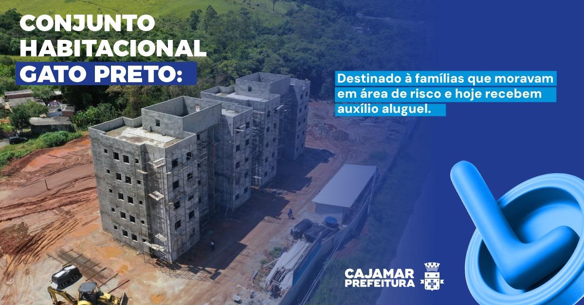 Obras do Conjunto Habitacional Gato Preto seguem em ritmo acelerado
