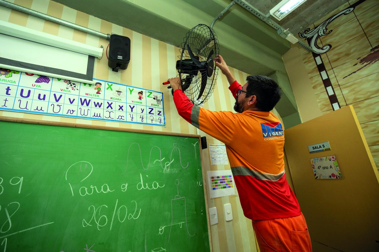 Prefeitura de Santana de Parnaíba instala mil ventiladores nas escolas; ação intensifica cuidados no verão
