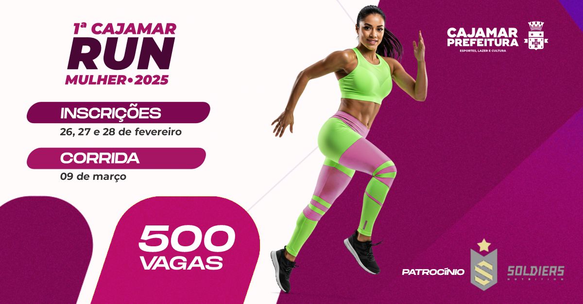 Prefeitura promove a 1ª CAJAMAR RUN MULHER 2025 em homenagem ao mês da mulher