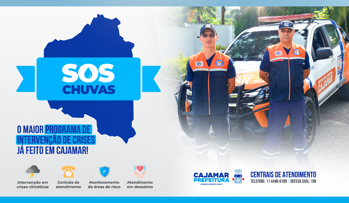 SOS CHUVAS: Cajamar preparada para agir em situações de emergência!