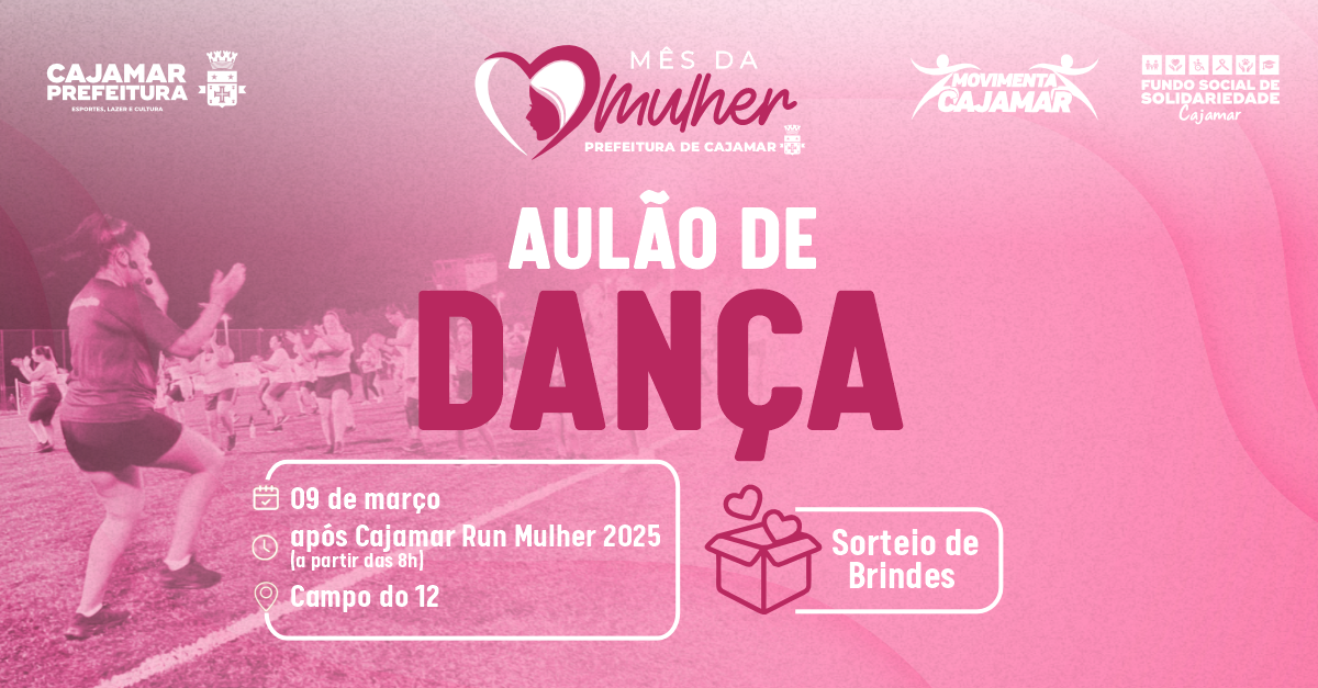 Aulão de dança especial celebra o Mês da Mulher em Cajamar!