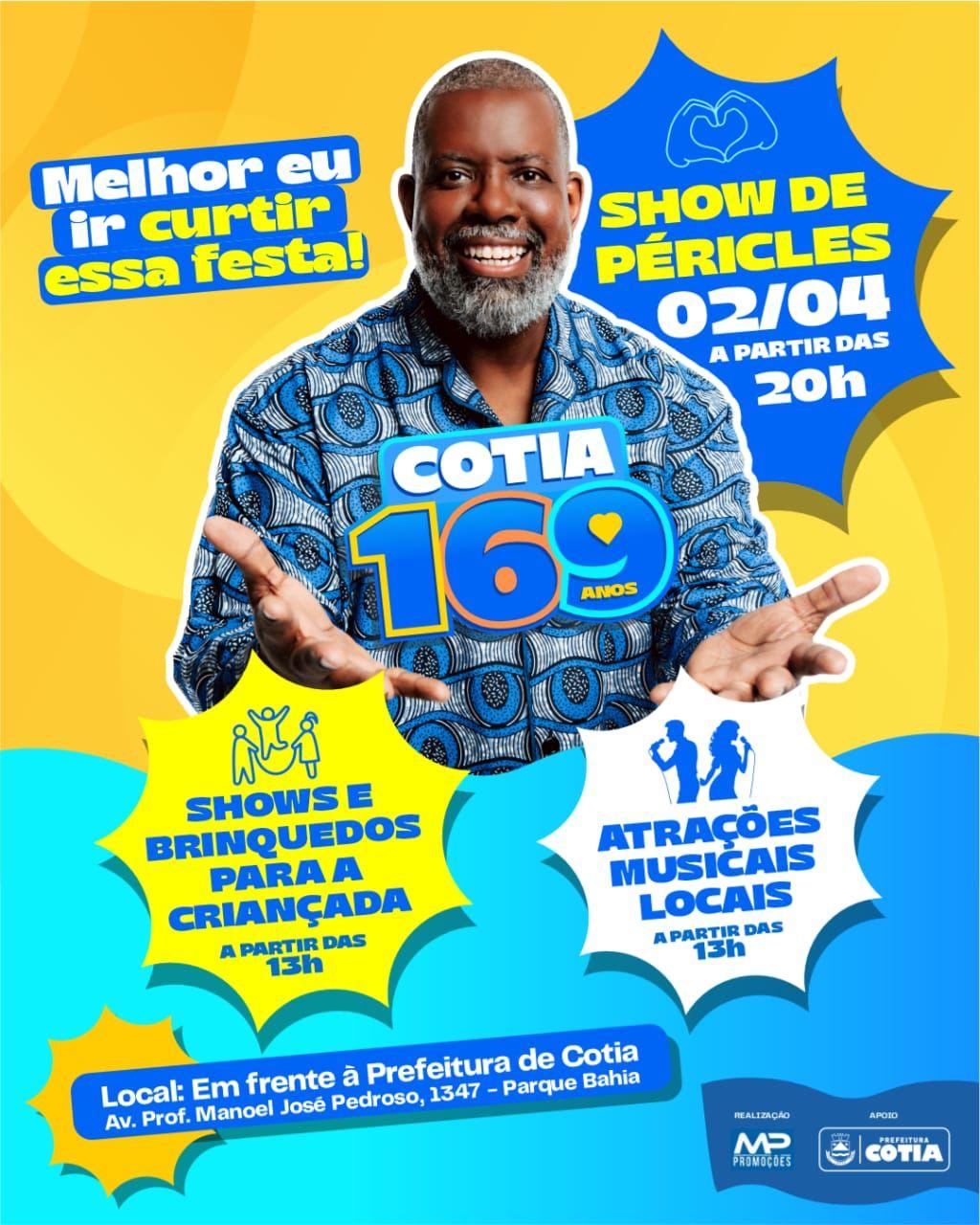 COTIA: Show do Péricles dia 02/04
