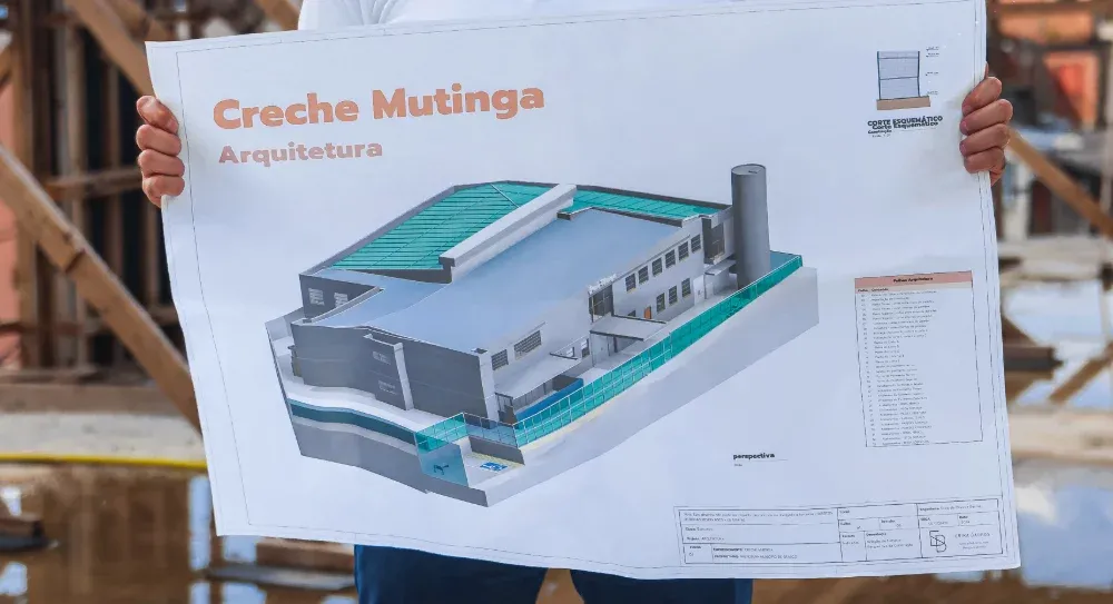 Seguem em andamento as obras da Creche do Mutinga e da 1ª Escola do Futuro