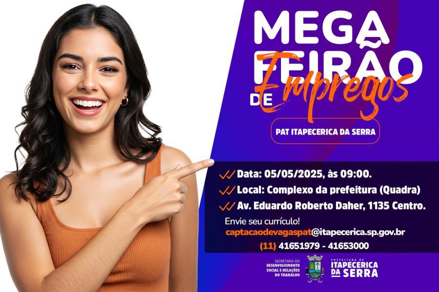 Mega Feirão de Emprego de Itapecerica da Serra terá mais de 700 vagas