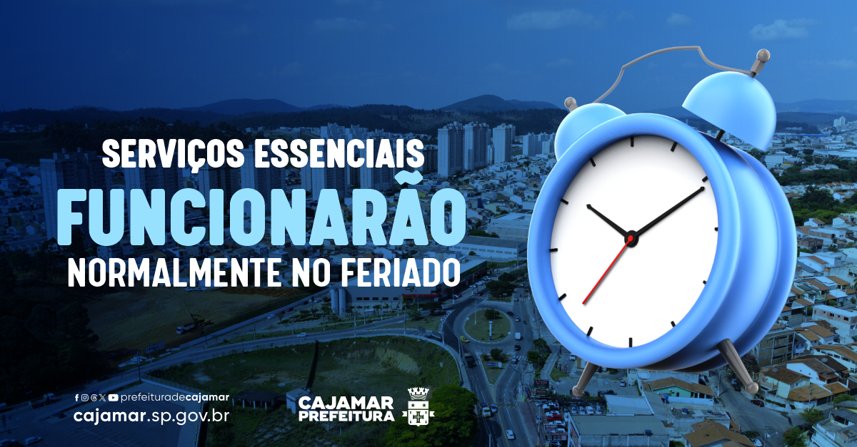 Prefeitura de Cajamar mantém serviços essenciais durante feriado prolongado de Corpus Christi