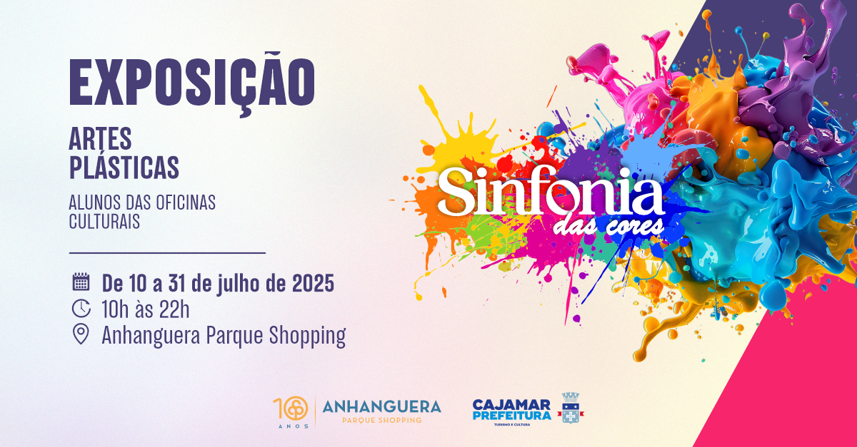 Sinfonia das Cores: exposição valoriza artistas das oficinas culturais de Cajamar