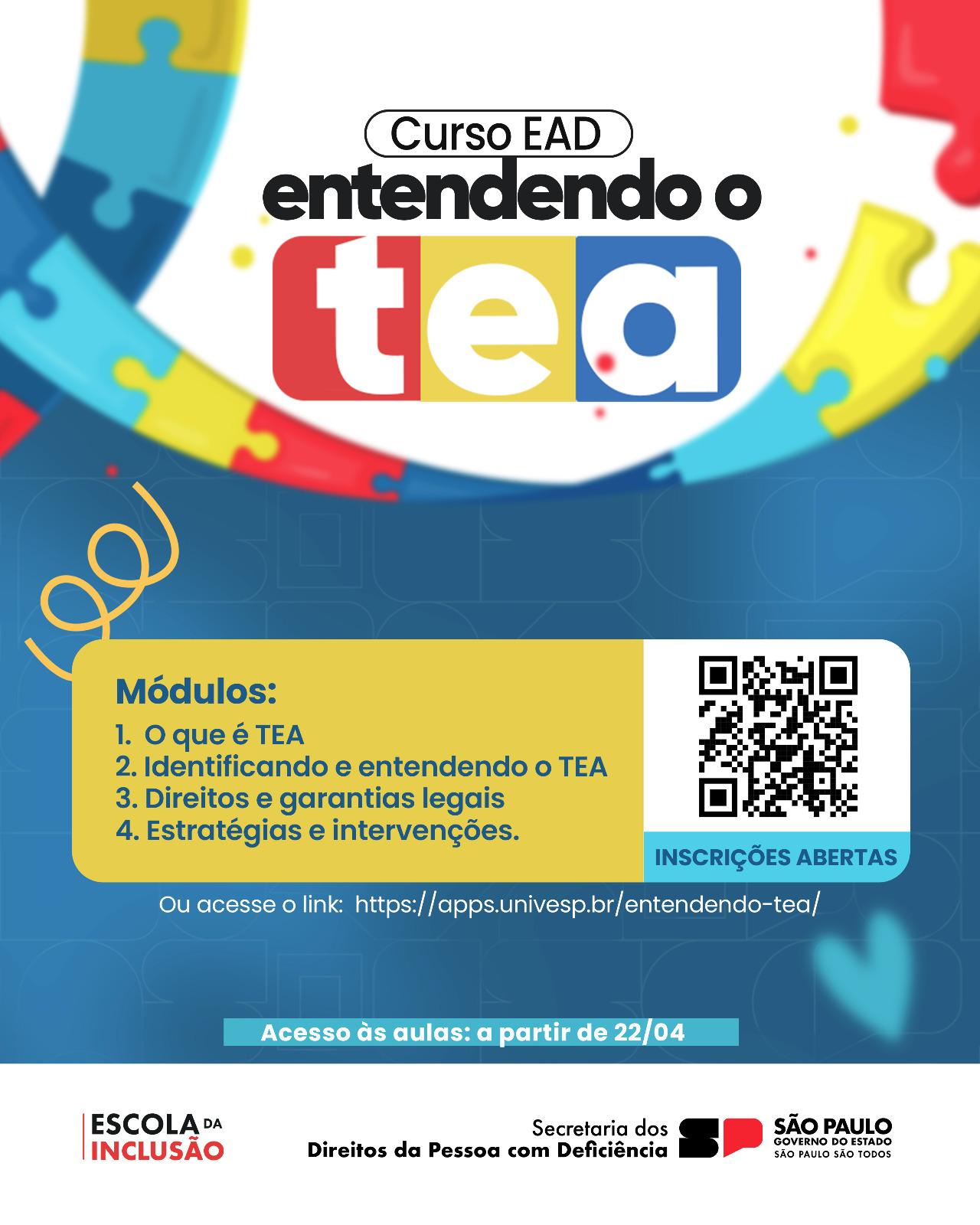 SEDPcD lança curso gratuito ‘Entendendo o TEA’ sobre direitos das pessoas autistas; saiba como se inscrever