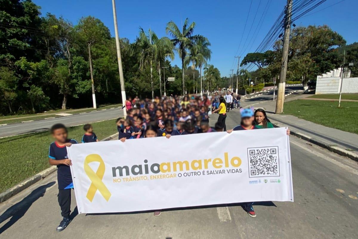 Demutran encerra Maio Amarelo com ações educativas que mobilizaram estudantes da rede municipal