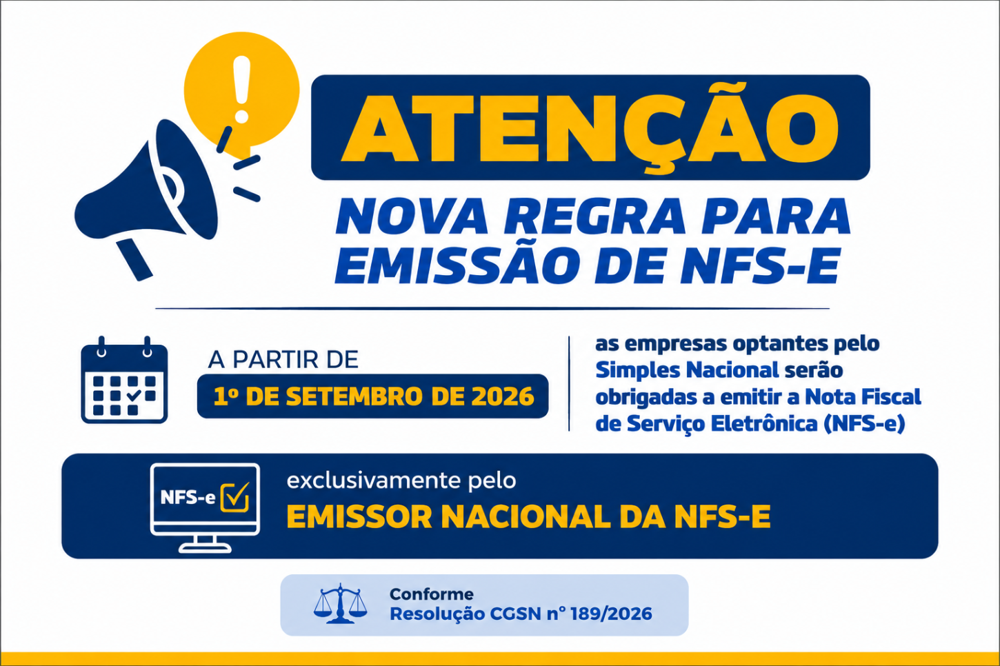 Empresas do Simples Nacional deverão emitir NFS-e exclusivamente pelo Emissor Nacional a partir de setembro