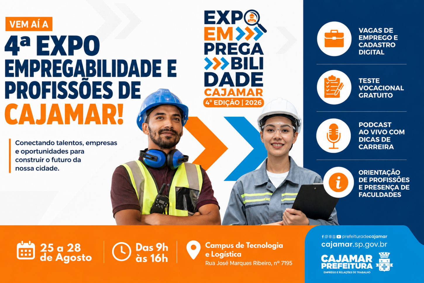 Cajamar realiza 4ª Expo Empregabilidade e Profissões com cadastro digital e teste vocacional
