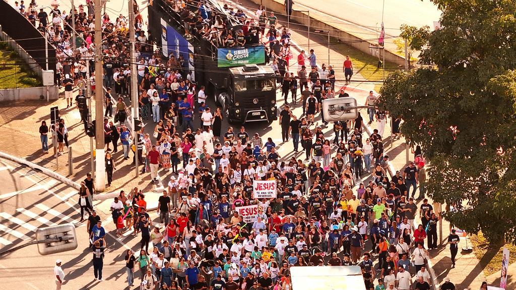 Marcha para Jesus reúne fiéis na Semana da Cultura Cristã
